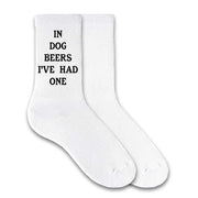 In dog beers I've had one custom printed on socks.