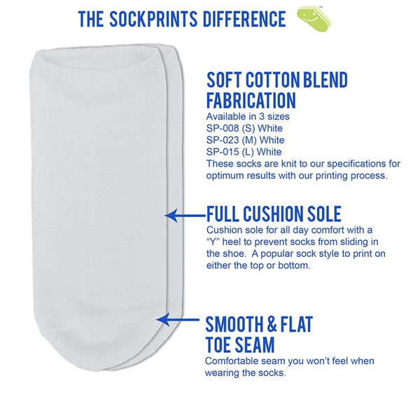 No show socks with a smooth flat toe seam, full cushion sole, and soft cotton blend fabrication.