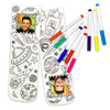 Custom printed color in photo socks, free fabric markers included, outer space doodle custom color in socks.