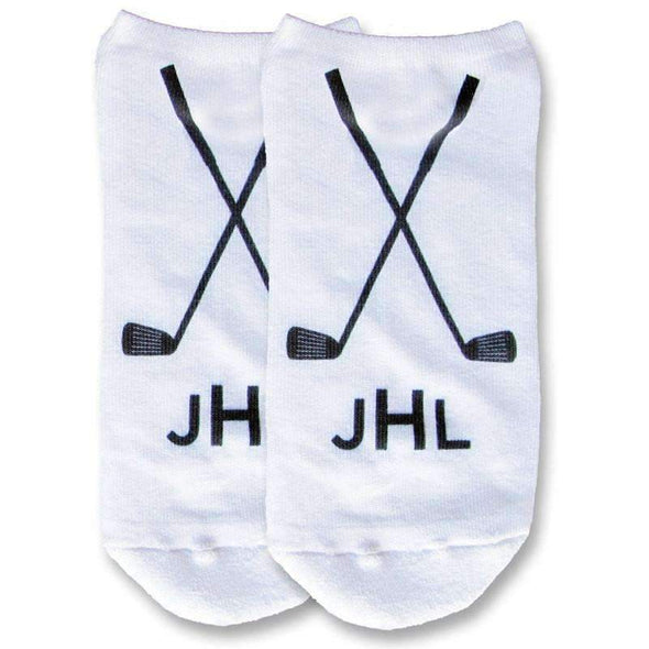 Monogram Crossed Golf Clubs - Men's Socks - 3 pair set