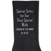Special socks for the father of the bride custom printed with wedding date