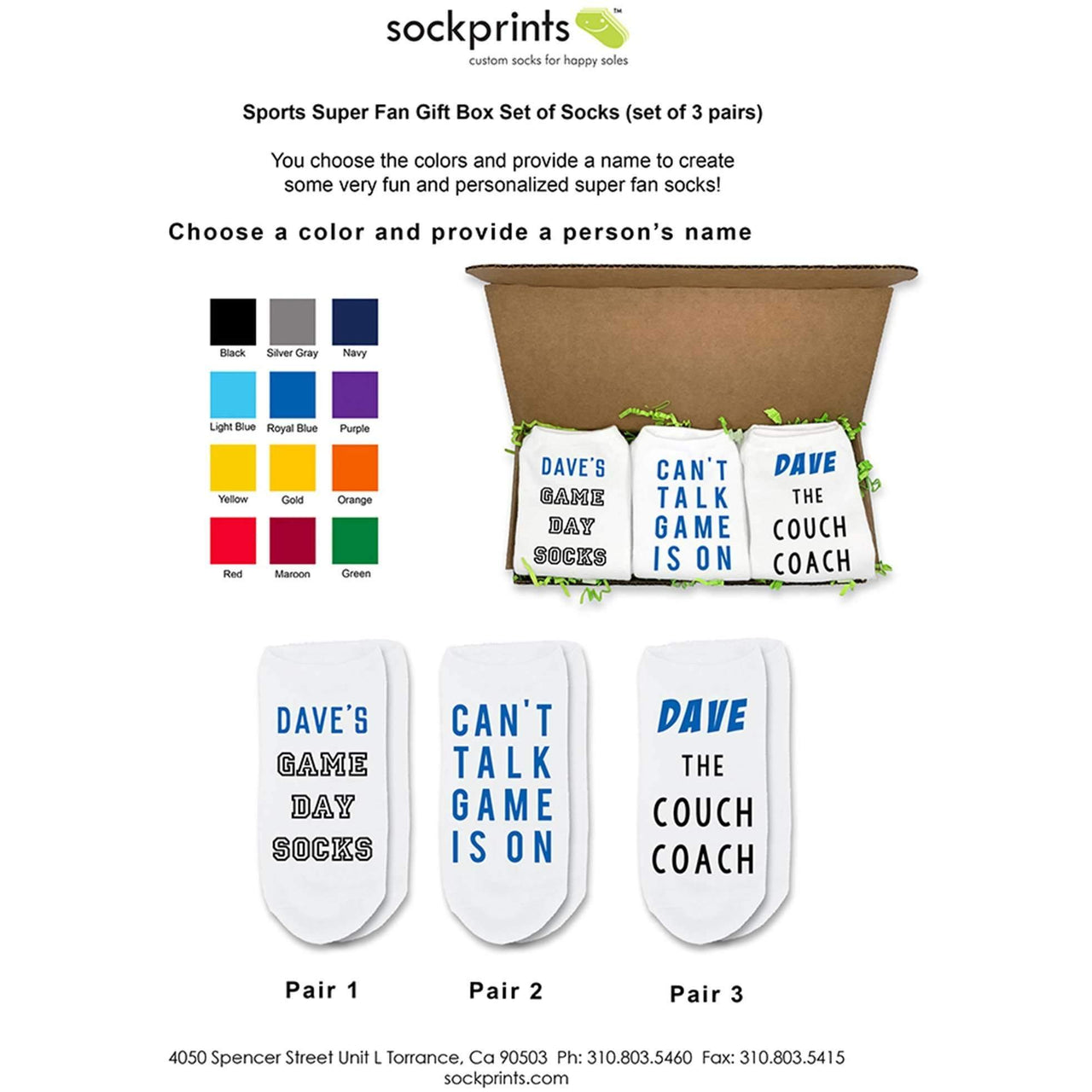 Personalized Socks for the Sports Fan - The Perfect Gift Box