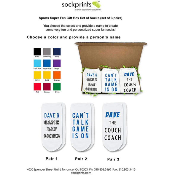 Personalized Socks for the Sports Fan - The Perfect Gift Box