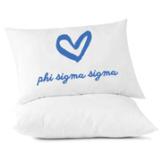 PSS sorority name custom printed on pillowcase.