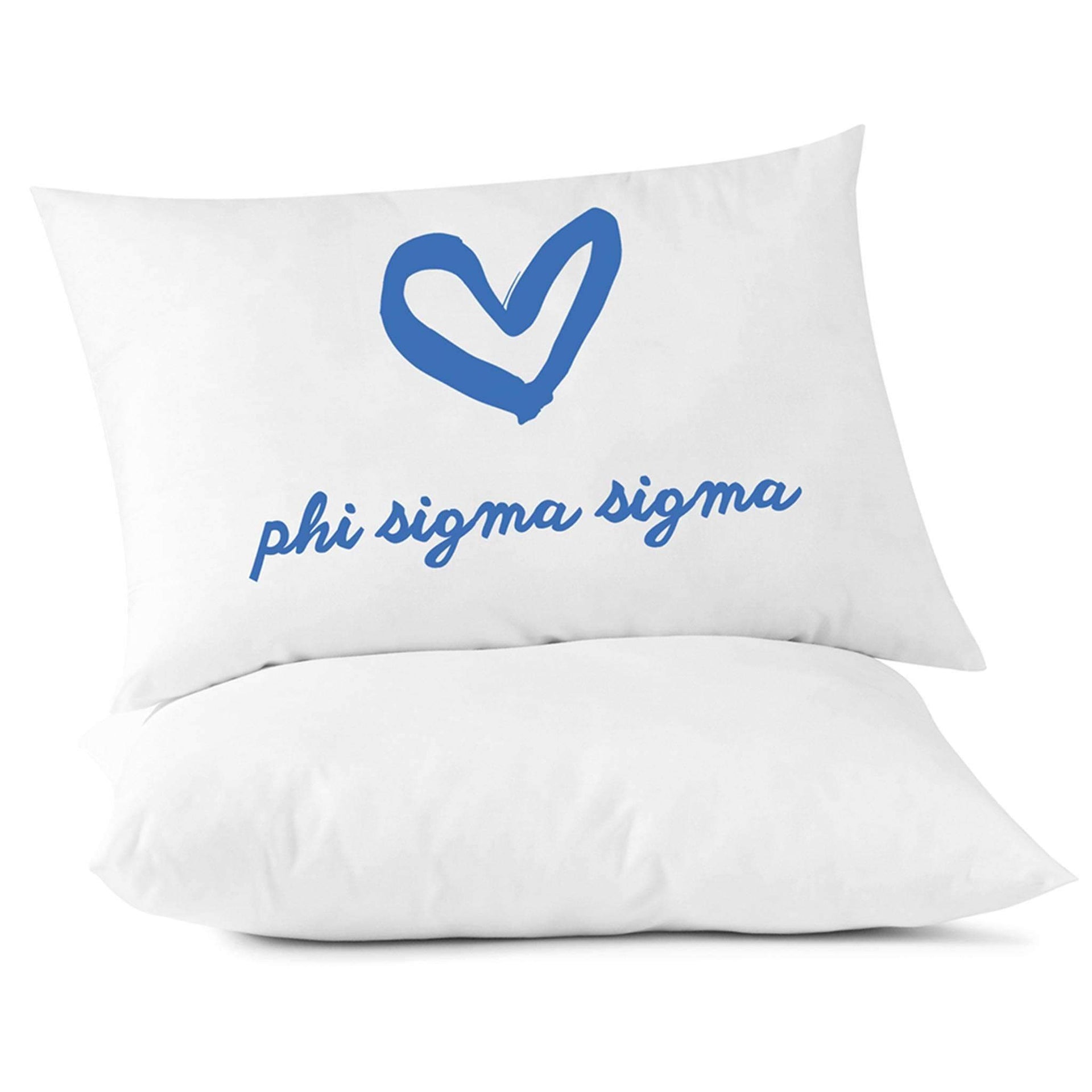 PSS sorority name custom printed on pillowcase.