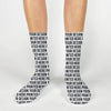 Custom printed socks with sugar skull color in design and fabric markers included with purchase.